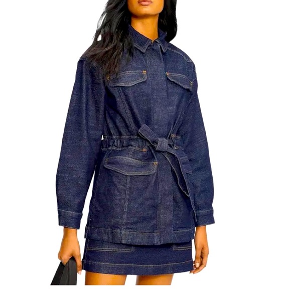 COPY - TED BAKER GELLIER DENIM UTILITY JACKET SZ US 10/12 TED SZ 4 - Picture 9 of 13